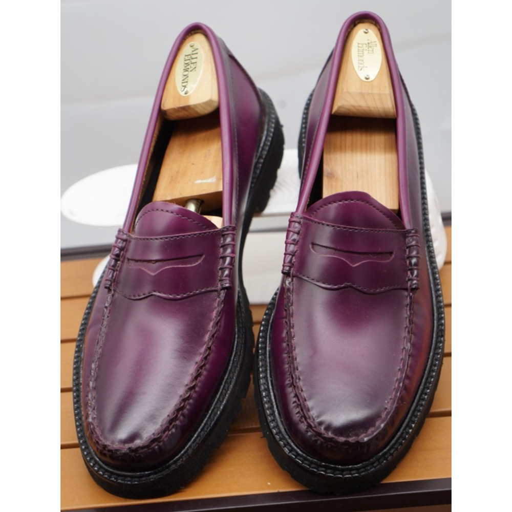 NEW G.H. Bass Weejuns Women Sz 11 Whitney Candy Purple Leather Penny Loafers